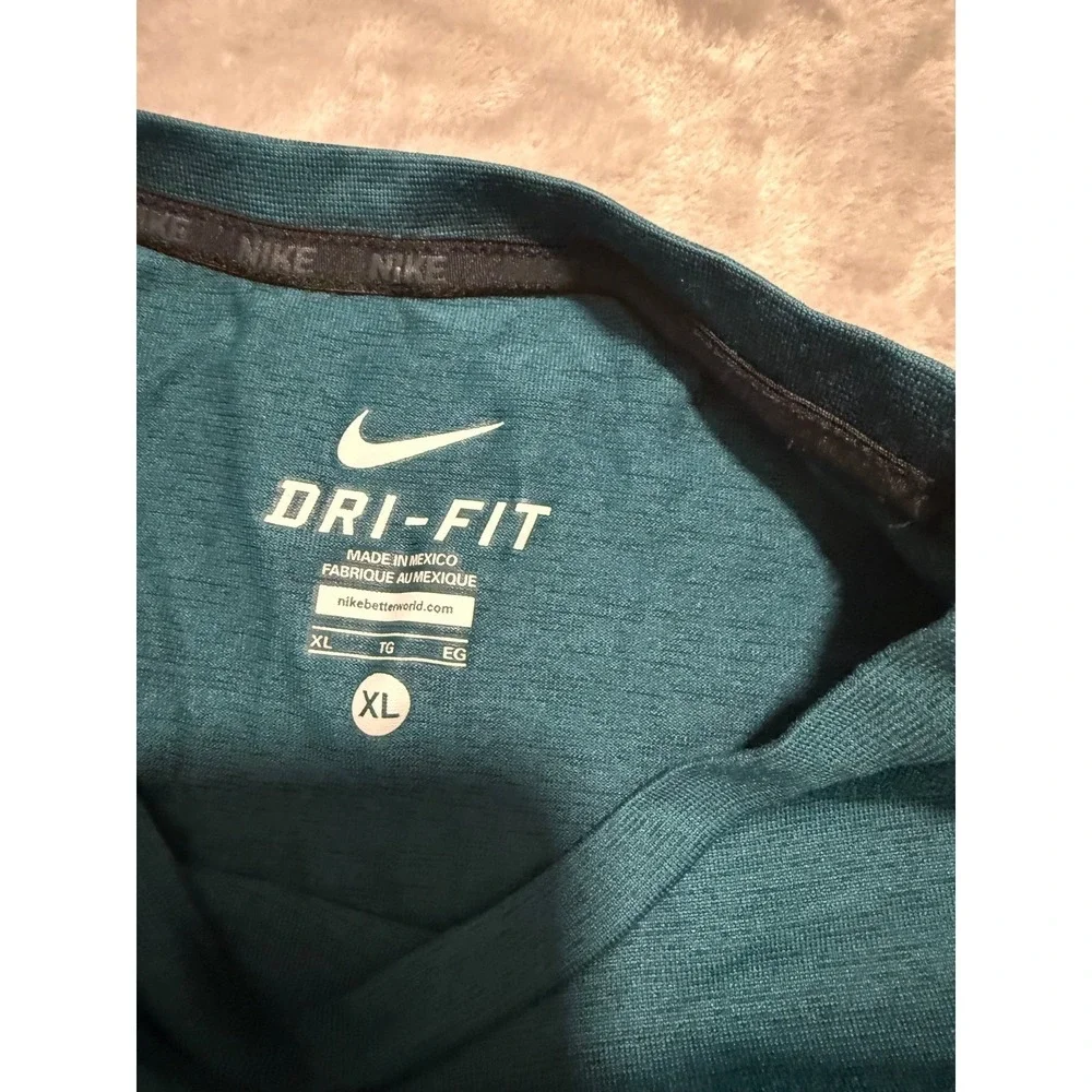 Nike Dri-FIT Shirt Mens XL Teal Blue Short Sleeve Athletic Performance Tee